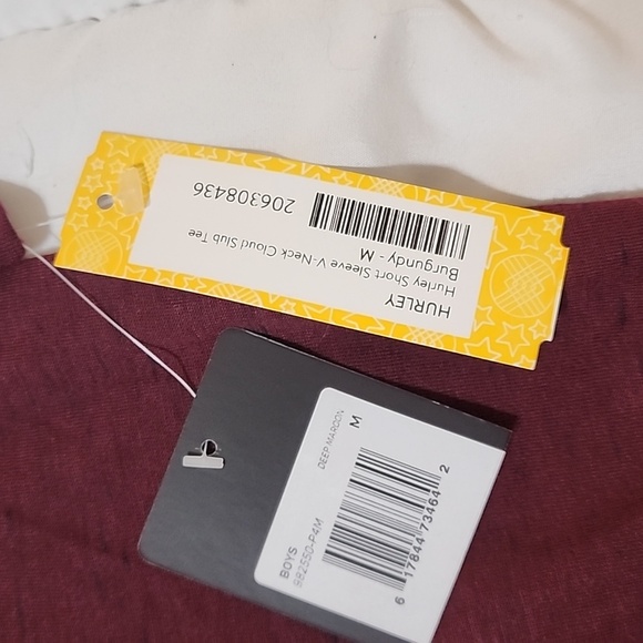 Hurley Boys Tee Burgundy M - Picture 2 of 3